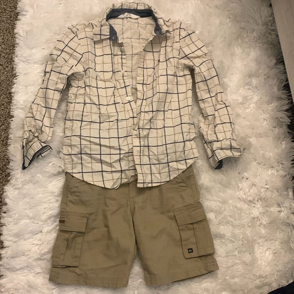 Shirt 6-7T and shorts 4T outfit for boys